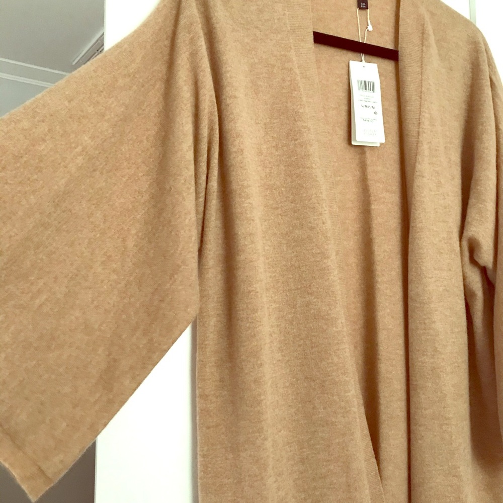 Tan cashmere cardigan